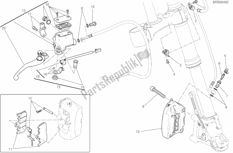 Todas las partes para Sistema De Freno Delantero de Ducati Scrambler Icon Thailand 803 2017
